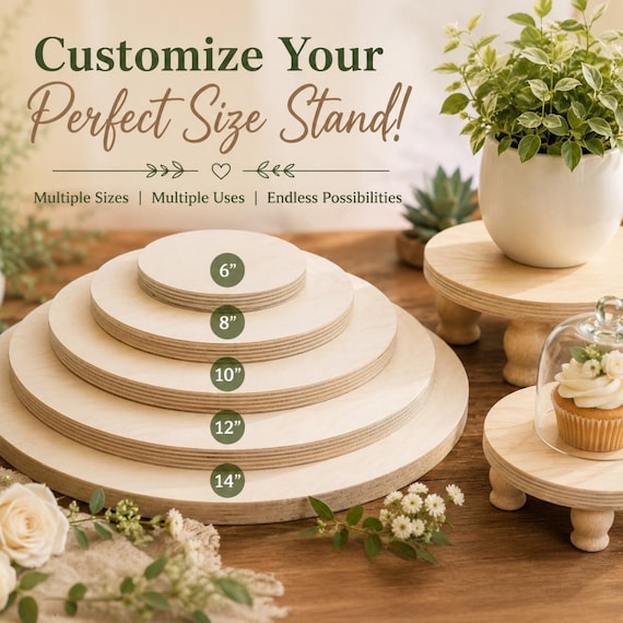 Blumenständer Riser Rustikal Wohnkultur Einweihungsgeschenk Zimmerpflanzenständer Kuchenständer Kuchenhalter Hochzeit Tortenständer Desserthalter Rustikal