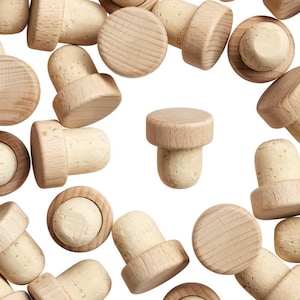 Wooden  Cork Wine Stoppers Real Cork DIY Stopper Wedding Party Favor Wedding Wine Stopper Wholesale Wine Stoppers Marketing
