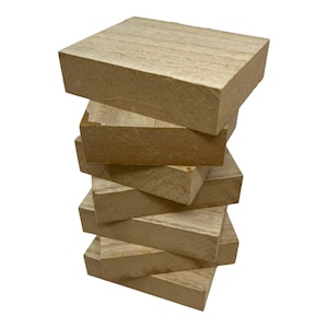 QTY 3- MDF Unfertige Holzblöcke, Schilderblock, DIY Handwerk, Handwerkerblöcke, Hochzeitsdekor, Mini-Holzbücher, leere Holzblöcke, Tablettdekor