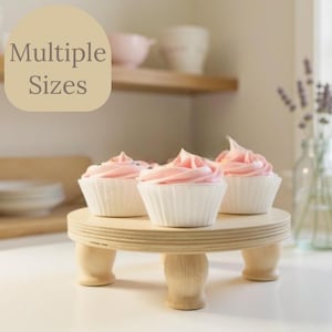 Cake Stand Rustic Wedding Cupcake Holder Table Riser Decor Wedding Circle Cake Stand Display Cake Plate Dessert Holder Plant Riser Stand