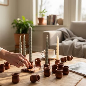 Wood Candle Holder Wedding Decor Wedding Accents Home Decor Candle Holder For Table Decor Wooden Wedding Centerpieces DIY Cake Table Riser image 18