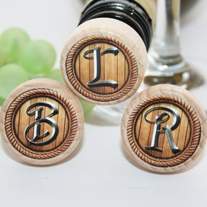 Monogram Wine Stoppers Personalized Alphabet Wine Stopper Custom Wine Stoppers Wedding Favors Cowgirl Gift Unique Wine Gifts for Her or Him