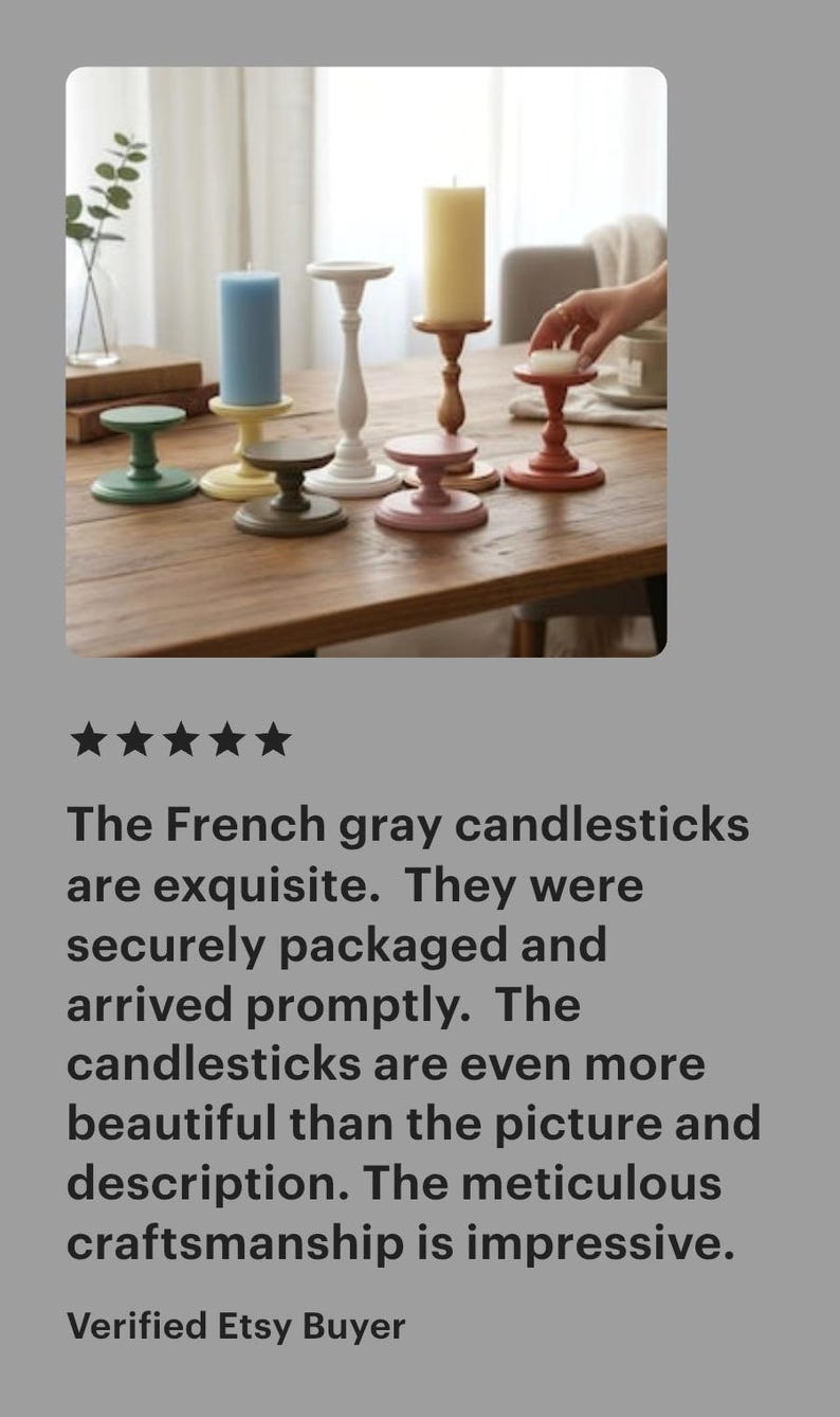 Wooden Pillar Stand Decorative Pedestal Table Accent Rustic Style Modern Farmhouse Decor Piece Handmade Handpainted Candle Holder Bathroom image 10