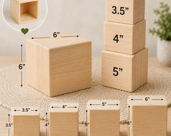 Wood Blocks Picture Blocks Wood Cubes Baby Shower Hollow Blocks Photo Memory Block Baby Name Blocks Baby Blocks Personalized Blocks Large