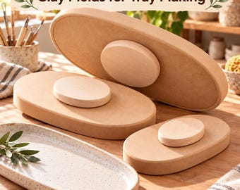 Clay Plate and Bowl Molds Pottery Tools for Ceramic Supplies Plates Push Clay Molds With Handle Pottery Plate Form Bowl Clay Multiple Sizes
