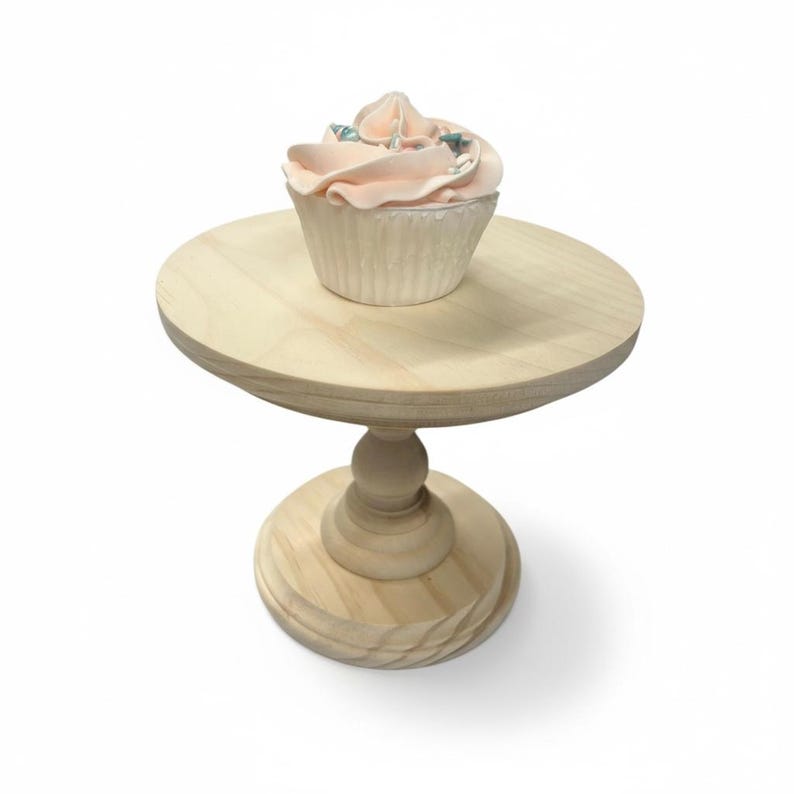Small Cake Stand One Year Old Pics Cake Smash Birthday Party Cake Stand Modern Farmhouse Riser Home Decor Rustic Wooden Cake Stand for Baby Wood Look No Paint