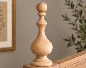 Large Finial Bedpost Furniture Clock Part Home Decor Element Design Chair Curtain Treatment Rod End Large Craft Supply Wooden Bedpost Topper