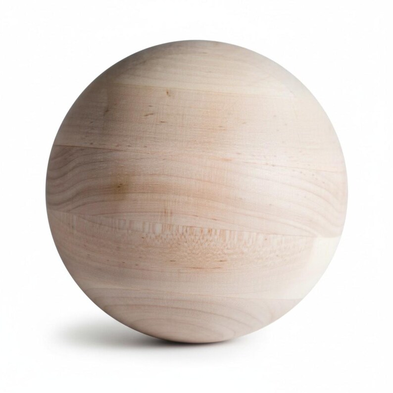 5" Maple Wood Balls Large Wooden Balls Game Pieces Craft Ball Solar System Large Wooden Balls Large Ball for DIY Crafts Sphere Bocce Balls image 17