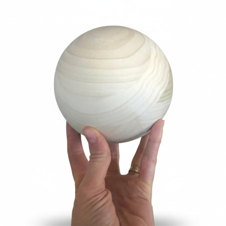 5" Maple Wood Balls Large Wooden Balls Game Pieces Craft Ball Solar System Large Wooden Balls Large Ball for DIY Crafts Sphere Bocce Balls image 14