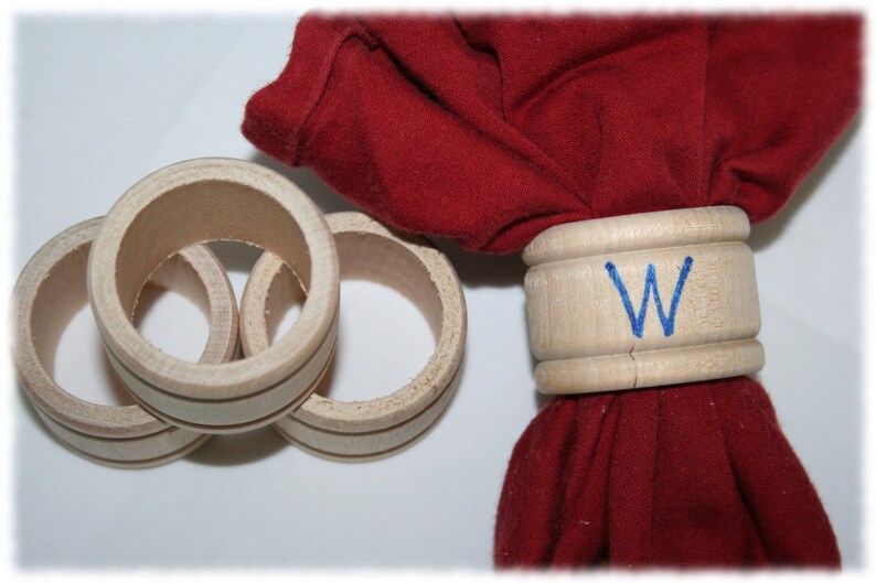 50 Natural Wood Napkin Ring Holder Wedding Napkin Rings Etsy
