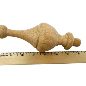 Unfinished Maple Finial Wood Craft Supply Kit Furniture Curtain Treatment Rod End Chair Large Bedpost Topper Decoration Jar Top Home Accent image 5