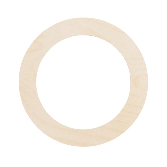 QTY 1 Various Sized Wood Rings 1/4 Thick, Wood Ring Shape, Circle Frame,  Round Picture Frame, Door Wreath, Wood Craft Shapes, DIY Crafts 