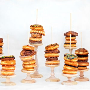 QTY 1 Donut Stand, Wedding Doughnut Stands, Doughnut holder, Donut Stand, Doughnut Party, Doughnut Wall, Breakfast Bar, Bagel Stand image 2