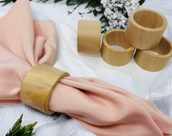 QTY 500- Unfinished Wood Napkin Ring Holder, Wedding Napkin Rings, Natural Wood Napkin Holder, Bulk Wood Napkin Rings, Table Setting Decor