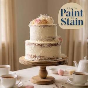 Round Cake Stands Wedding Dessert Holder Birthday Cake Stand Dessert Display Table Decor Cupcake Stand Table Riser Display Rustic Decoration