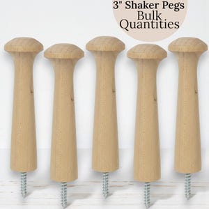 Bulk Discount Shaker Peg With Screw DIY Coat Hanger Rack Mudroom Jewelry Hanger Pegs Purse Holder Hat Hanger Wood Shaker Peg Rail 3 Inch