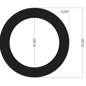 Custom Wood Ring Shape DIY Circles Frame Round Picture Frame Door Wreath Wood Craft Shapes Craft Ring DIY Frame Circle Ring 1/2 Inch Thick image 15