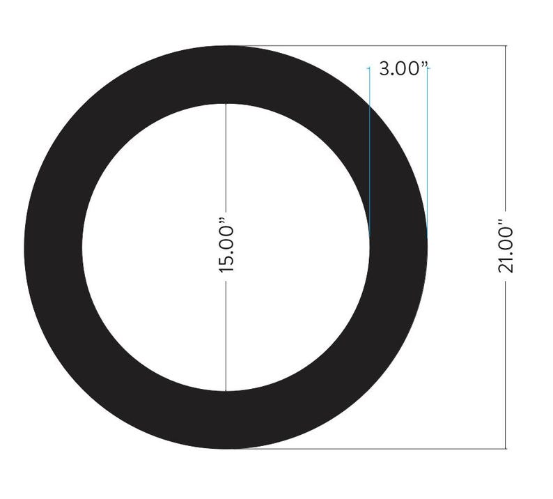 Custom Wood Ring Shape DIY Circles Frame Round Picture Frame Door Wreath Wood Craft Shapes Craft Ring DIY Frame Circle Ring 1/2 Inch Thick image 15
