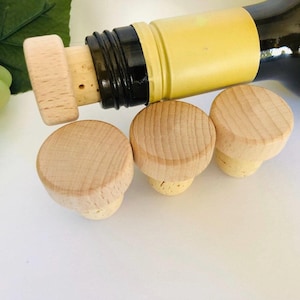 Natural Cork Wine Stopper DIY Bottle Stopper Wedding Wine Favor Cork Stopper Gift Party Favor Custom Wine Bottle Stopper Unique Gifts