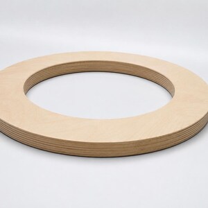 Custom Wood Ring Shape DIY Circles Frame Round Picture Frame Door Wreath Wood Craft Shapes Craft Ring DIY Frame Circle Ring 1/2 Inch Thick image 3