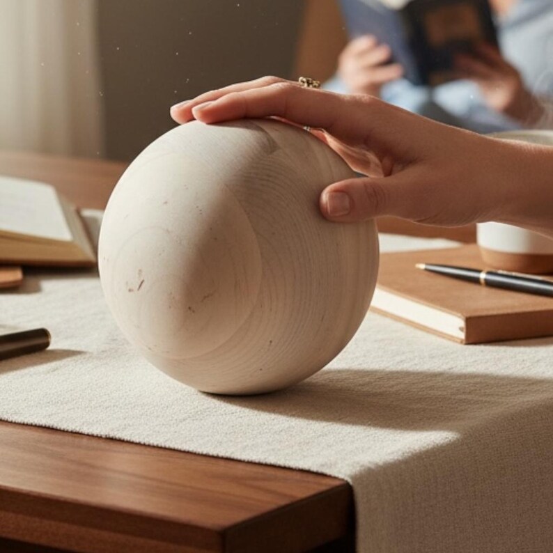 5" Maple Wood Balls Large Wooden Balls Game Pieces Craft Ball Solar System Large Wooden Balls Large Ball for DIY Crafts Sphere Bocce Balls image 19