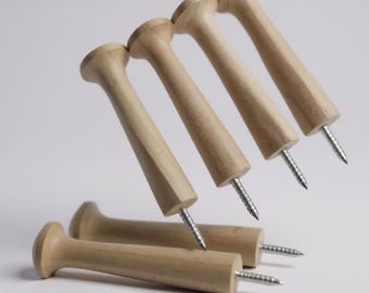 Perchero de madera con tornillo para colgar abrigos, guardarropa, joyas, bolsos, sombreros, riel de 3 pulgadas, con descuento por volumen