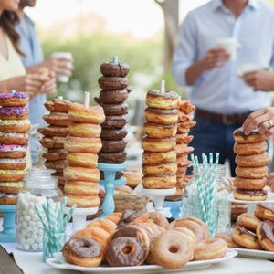 Wood Donut Stands Handmade Wedding Decor Donut Display Baby Shower Decor Ideas Holds 8-10 Donut Stand Donut Birthday Theme Wedding Donut Bar