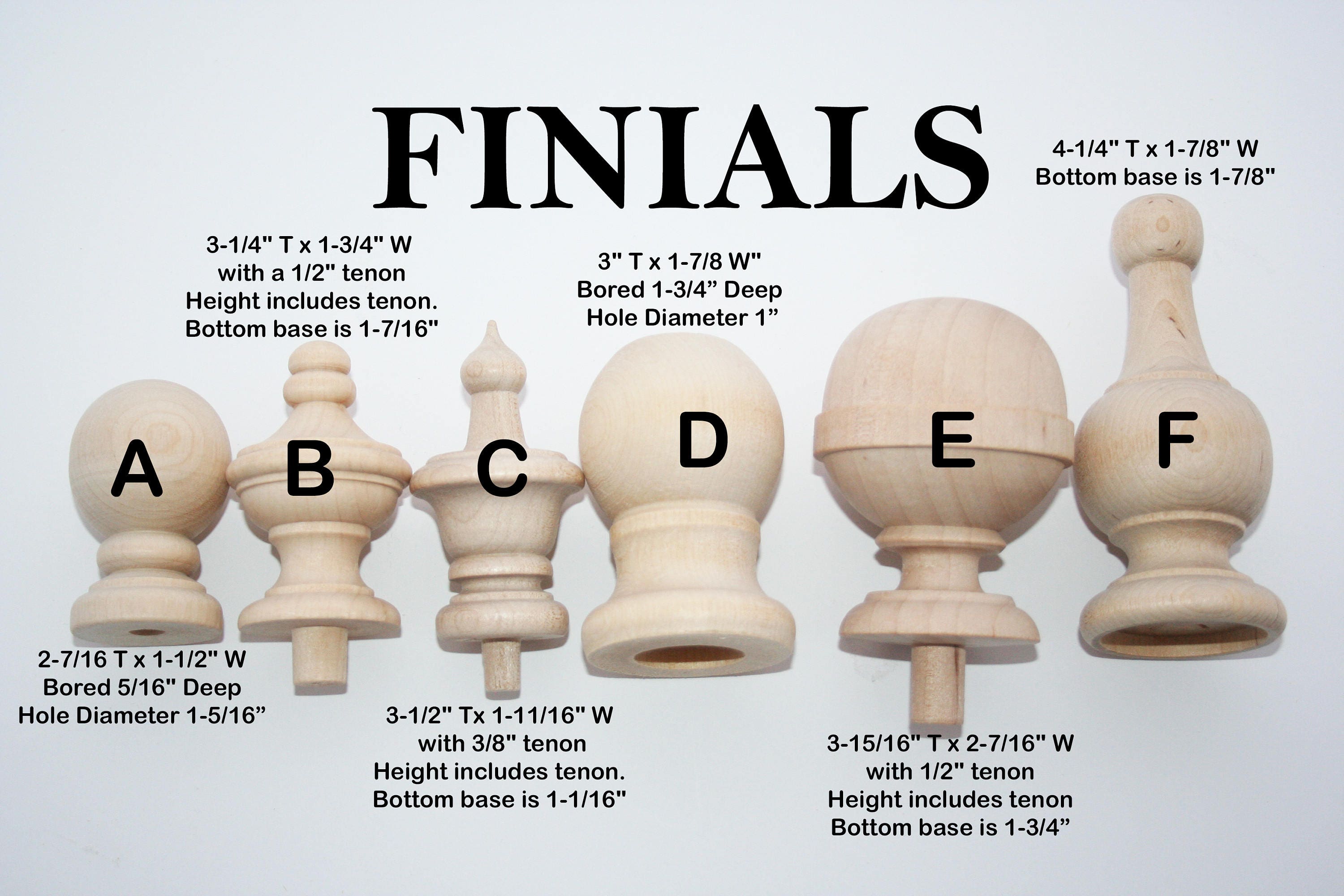 1 Natural Wood Finialsjar Tops Wood Finials for Decorative Etsy