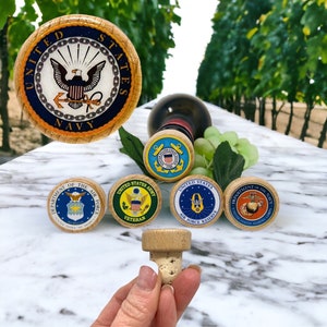 Military Wine Stopper Army Navy Air Force Coast Guard Veteran Gift ...