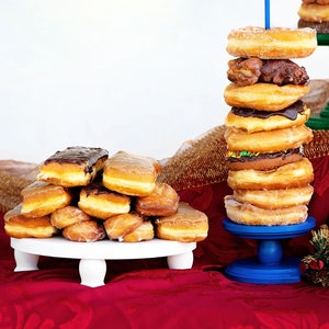 QTY 1 Christmas Themed Donut Stands, Wedding Doughnut Stands, Doughnut Holder, Donut Stand, Doughnut Party, Doughnut Wall, Donut Platter image 3