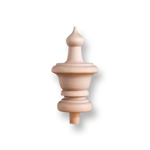 QTY 1 Natural Wood Finials,Jar Tops, Wood Finials, Decorative Accents, Wood Finial Furniture, Decorative Pieces, Curtain Rod, Dowel Finials image 9