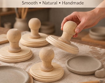 Mount for Clay Molds Wooden Clay Plate Molds with Handles Hand Building Pottery Tools for Ceramic Plates & Slab Work 4 Sizes Available