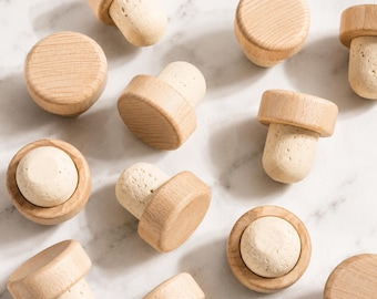 Blank Cork Stopper Wine Bottle Topper Decoration Wedding Favor Bulk Purchase Natural Material Rustic Design Custom Gift Idea Set of 500