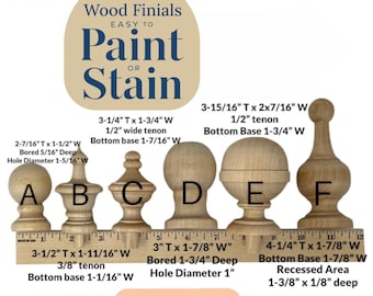 Remates de madera natural para barras de cortinas, remates para relojes, piezas decorativas, remates para postes de escalera, postes de cama, tapas de sillas, decoración del hogar