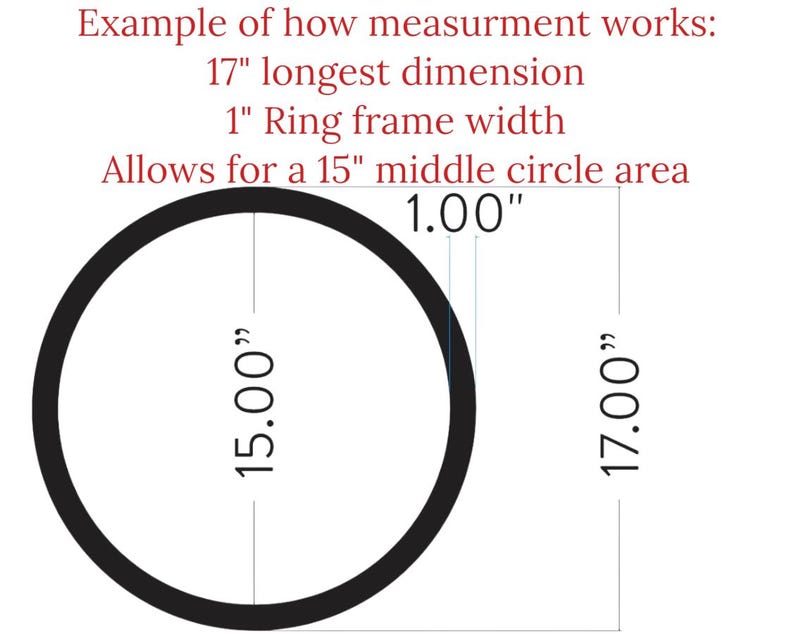 Custom Wood Ring Shape DIY Circles Frame Round Picture Frame Door Wreath Wood Craft Shapes Craft Ring DIY Frame Circle Ring 1/2 Inch Thick image 12
