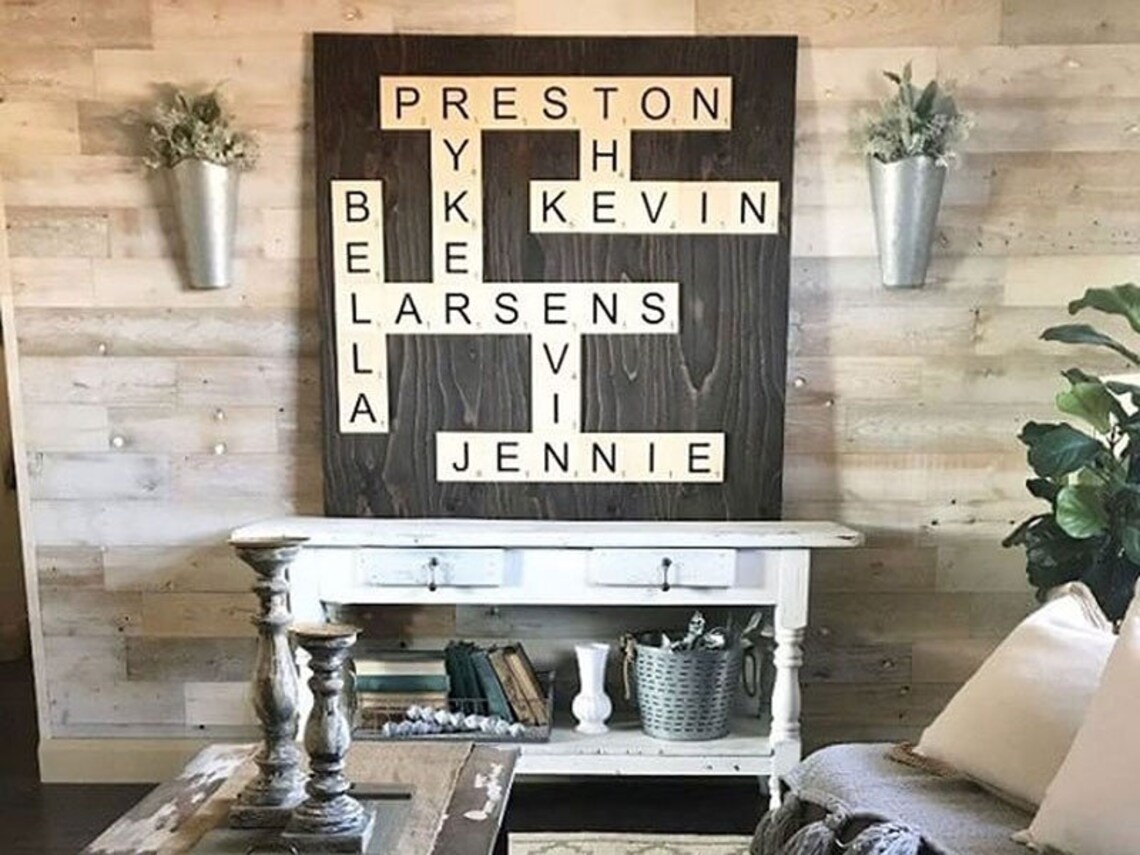 QTY 1 Wood Squares Scrabble Tiles Squares Wood Scrabble Etsy