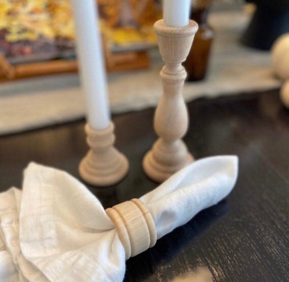 QTY 100- Bulk Wood Napkin Ring Holder, Wedding Napkin Rings, Natural Wood  Napkin Ring Holder, DIY Wooden Napkin Rings,Table Setting, Wedding –  Hobknobin