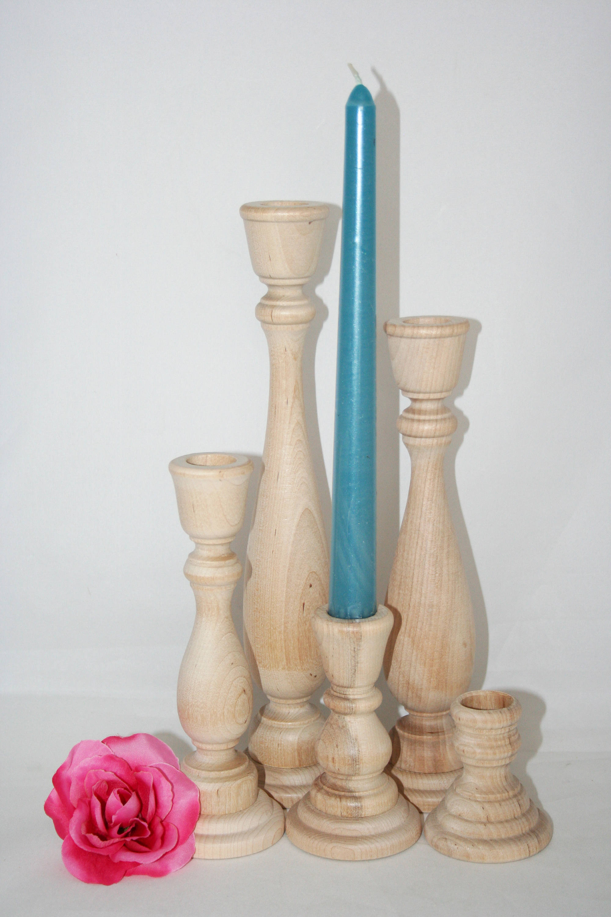 Unfinished Wood Candlestick Holders DIY Wedding Accents Home Etsy