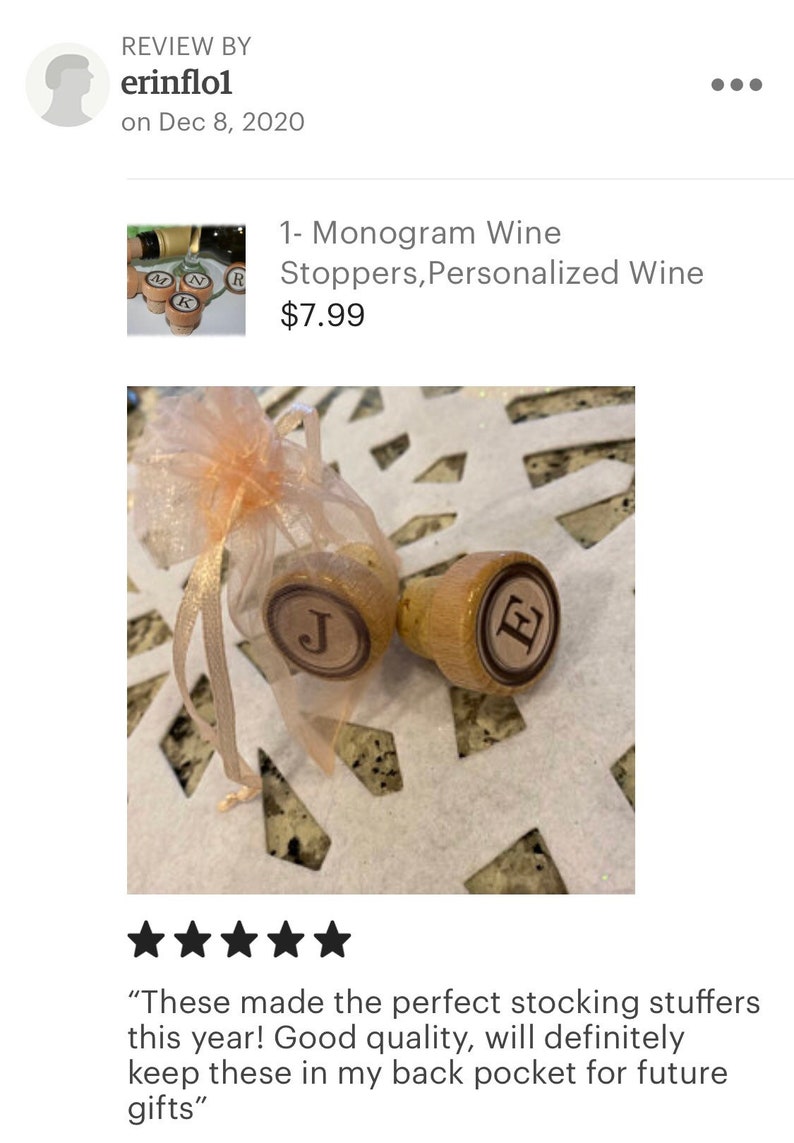 QTY 1 Monogram Wine Stoppers, Lettered Wine Stopper, Wedding Wine Stopper, Bridesmaid Wine Stopper, Thank You Favors, Cork, Wine Gift image 7