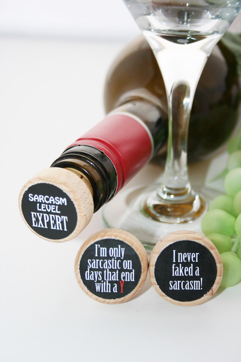 1Sarcasm Wine Stoppers Friends Wine Stoppers Funny Wine Etsy