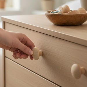 Unfinished Maple Knobs Drawer Knobs Wood Knobs Door Knobs Cabinet Knobs Kitchen Knobs Bifold Door Knobs Mushroom Knobs Hardware Dresser