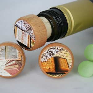 Book Wine Stopper Book Lover Gift Cork Wine Stopper Book Club Eco Friendly Gift Stocking Stuffer Wine Lover Idea Housewarming Gift Ideas