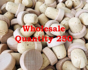 QTY 250- Wooden  Cork Wine Stoppers, Real Cork, DIY Stopper, Wedding Party Favor, Wedding Wine Stopper, Wholesale Wine Stoppers Marketing