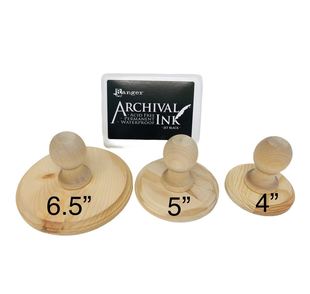 QTY 1 Hand Stamp Wood Mount, Mount for Stamp, Add Your Your Own Stamp