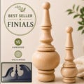 Natural Wood Finial Bedpost Top Furniture Accent Home Decor Craft Material DIY Project Wood Piece Stair Finial Jar Top Curtain Rod Ends