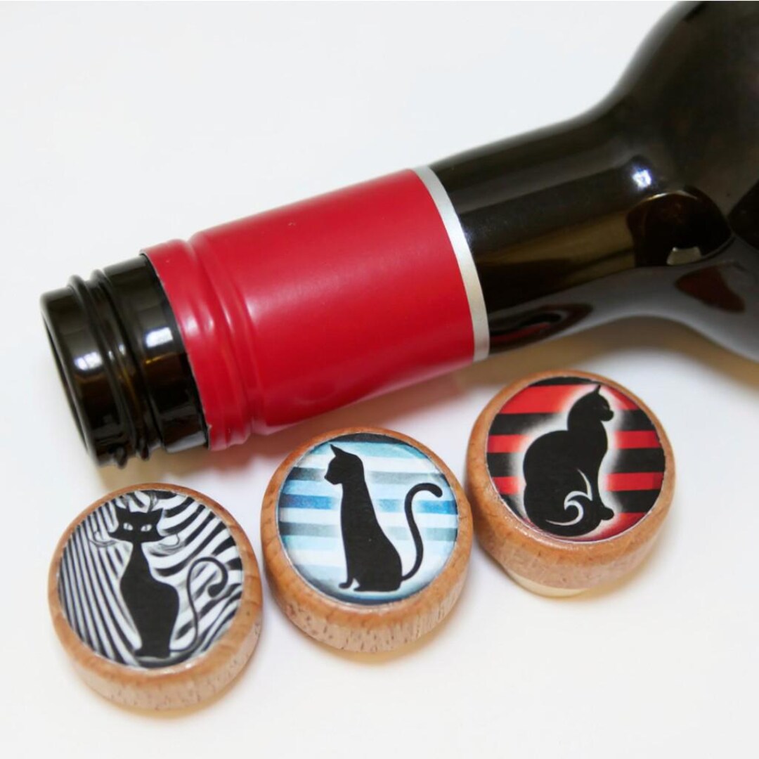 Tappo per vino a forma di gatto, accessorio da bar, regalo per cucina, bomboniera per matrimonio, decorazione per feste, sigillo per bottiglia, design in legno, statuetta di animale, bevanda felina