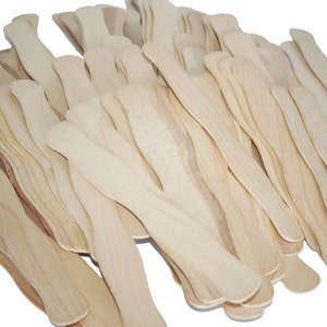 8&quot; Fan Sticks Paddle Fan Stick Wooden Fan Handle Wedding Fan Sticks Unfinished Wood Fan Sticks Auction Paddle Bid Paddle