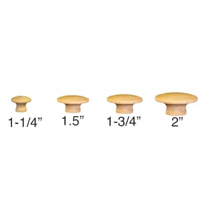 Dresser Drawer Knobs, Wood Knobs, Drawer Knobs, Door Knobs, Cabinet Knobs, Kitchen Knobs, Bifold Door Knobs,Mushroom Knobs, Hardware
