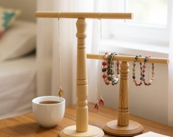 Wood Jewelry Stands Craft Show Displays Jewelry Display Hair Tie Holder Braclet Holder Necklace Stand Jewelry Organizer