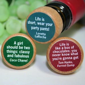 Famous Quote Wine Stoppers 25 Designs Custom Wedding Favors Unique Gift Stocking Stuffer Wine Lover Gifts Bottle Stopper